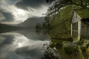Boathouse in morning