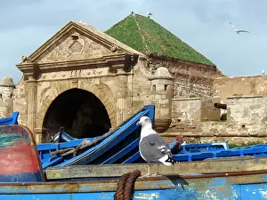 Essaouira Prints: Boats and fortifications, Essaouira, Morocco