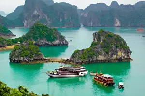 Boats in Ha Long Bay, Quang Ninh, Vietnam