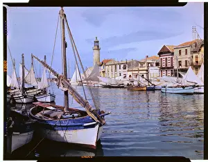 Boats Moored in Harbor
