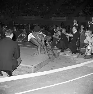 Bob Beamon Landing after Long Jump