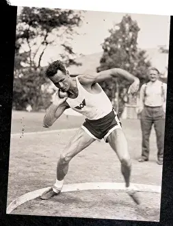 Shot Put Prints: Bob Clark Practicing Shot Put