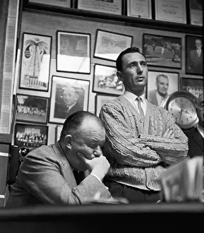 Bob Cousy Standing Next to Walter Brown