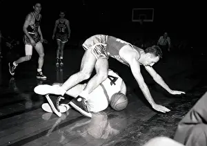 Tripping Prints: Bob Cousy Tripping Over Player