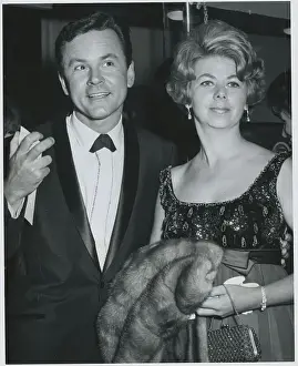 Prints of (Original Caption). Bob Crane and his wife attend a Hollywood party and brighten up their hostess evening At The Movies: Bob Crane and His Wife