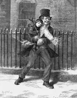 Bob Cratchit Carrying Tiny Tim