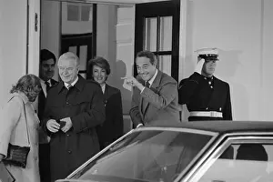 Robert C Prints: Bob Dole Pointing at Robert Byrd
