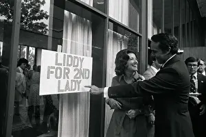 Salisbury Prints: Bob and Elizabeth Dole Looking at Sign