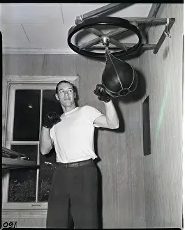 Bob Feller Boxing W/Punching Bag