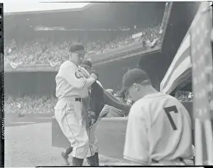 Exhausted Prints: Bob Feller Donning Jacket