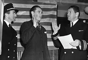 Oath Prints: Bob Feller Taking Military Oath