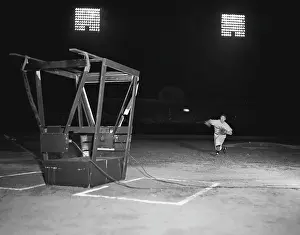 Pitching Prints: Bob Feller Throws Fastball To Machine