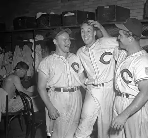 Bob Feller W/Other Players Joking Around