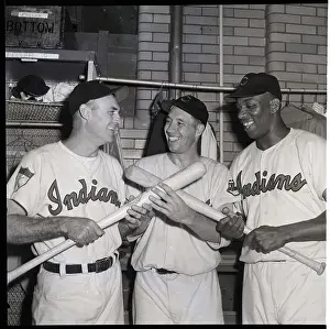 Crossed Prints: Bob Feller W/Sam Chapman & Luke Easter