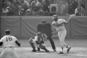 Bob Gibson Batting - Action Shot