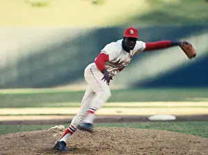Bob Gibson Pitching Ball