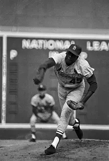 Bob Gibson Pitching to Red Sox Player