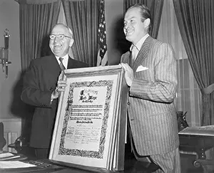 Bob Hope Gets Citation From Truman