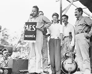 Bob Hope Jests with the Radio Operator