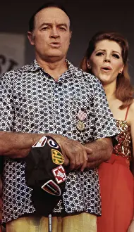 Long Binh Prints: Bob Hope Singing for Troops