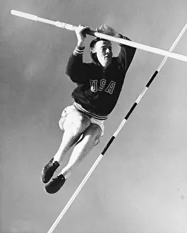 1952 Olympic Games Helsinki Prints: Bob Mathias Practicing for Olympics
