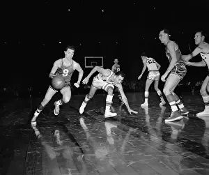 Bob Wanzer and Bob Cousy in All Star Basketball Game