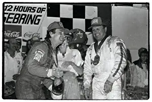 Foyt Prints: Bob Wolleck Spraying Champagne After Victory