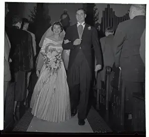 Bobby and Elaine Thomson on Their Wedding Day