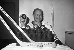 Bobby Hull Holding Hockey Puck