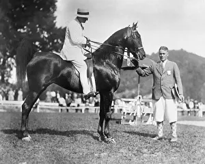 Kentucky Prints: Bobby Jones Holding Champion Horse