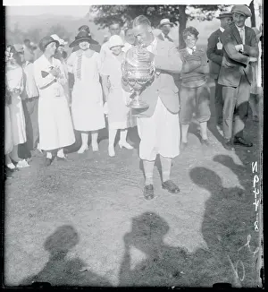 Bobby Jones Holding His Victory Cup