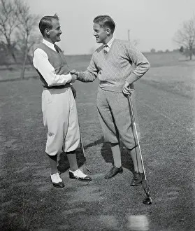 Bobby Jones Shaking Hands with Paul Runyan