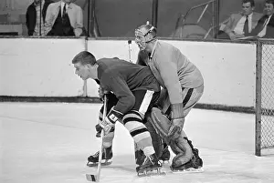 Bobby Orr With Goalie at Practice