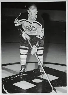 Bobby Orr Holding Hockey Stick in Position