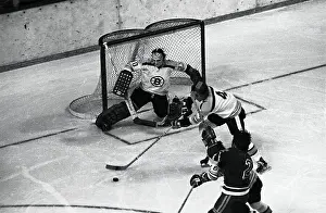 Bobby Orr Playing Defense in Hockey Game