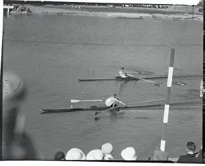 William G Prints: Bobby Pearce Competing in Single Scull Championship
