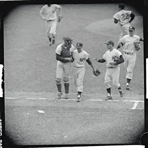 Bobby Shantz, Center, Receiving Congratulations