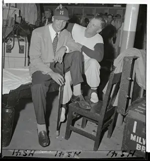 Bobby Thomson with Charlie Grimm