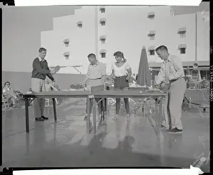 Bobby Thomson and Friends Playing Ping Pong