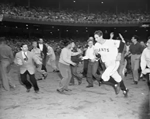 Motion Blur Prints: Bobby Thomson Running Past Ecstatic Fans