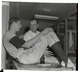 Bobby Thomson and Wes Westrum Going over Past Game