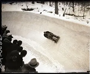 Bobsled Prints: Bobsled Team on Course