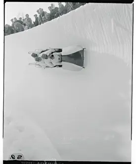 Moritz Prints: Bobsled Team Racing Down the Course