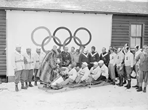 Bobsled Prints: Us Bobsled Team Starting Run, Olympics