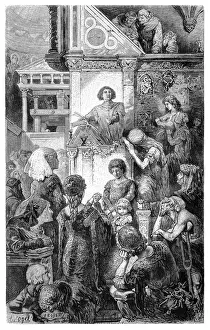 Correspondence Prints: Boccaccio tells the people of Florence Dantes divine comedy