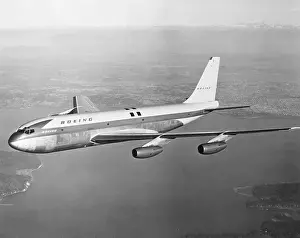 Boeing 707 Plane in Flight
