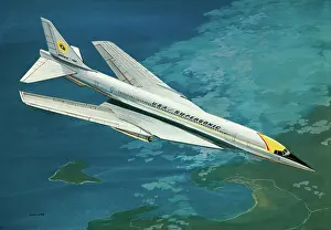 Boeing 733 Supersonic Airliner in Flight