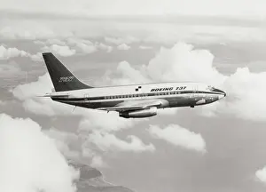 A Boeing 737 Airplane in Flight