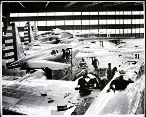Assembly Line Prints: Boeing B-17 Flying Fortress Assembly Line