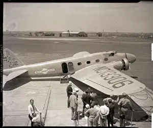 Boeing Prints: Boeing Monoplane at Municipal Airport